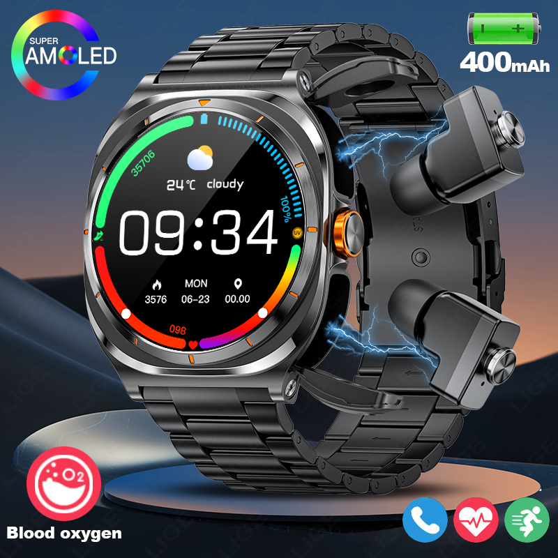 Do Oxygen Meter - LIGE 2025 Orologio Auricolari wireless Orologio